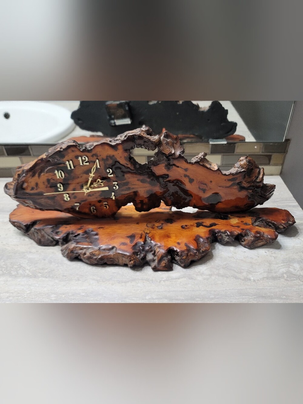 #861 Vintage Wood Clock